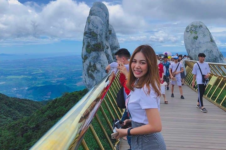 Afternoon private transfer from Danang city to the Golden Bridge 