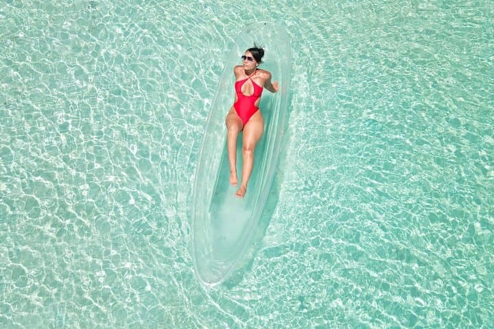 Crystal Clear Kayak Drone Photography Antigua