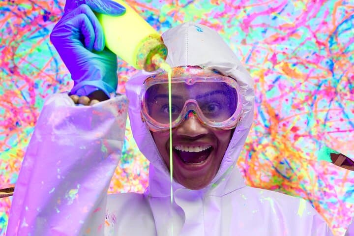 Glow in the Dark Splatter Paint Experience 