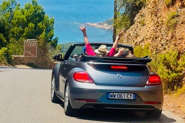 Drive a Cabriolet from Marseille to Cassis La Ciotat 