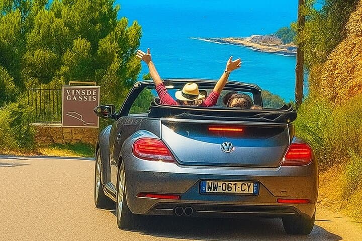 Drive a Cabriolet from Marseille to Cassis La Ciotat 